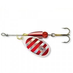 Lingurita rotativa Silver/Red TIGER Nr 3/7g Cormoran
