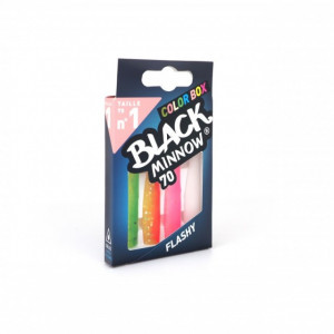 Set Shad Black Minnow Flashy, 7cm, 4buc/plic Fiiish