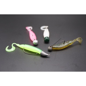 Shad Biwaa TailGunr Curly UV Black 9cm, 7buc/plic - Img 2