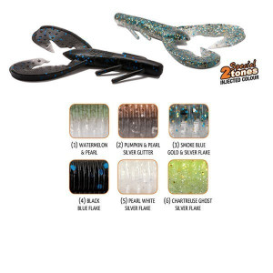 Shad Crazy Craw Pearl White 9cm, 8buc/plic Rapture