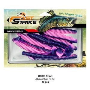 Shad Fast Strike Down Shad 9cm, 10cm/plic, Albino - Img 2
