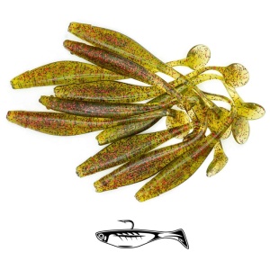 Shad Fast Strike Huky Kuky, Motor Oil, 11.5cm, 4.3g, 10buc/plic - Img 2