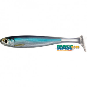 Shad Livetarget Slowroll Shiner Paddle Tail, culoare Silver-Blue, 12.5cm, 3buc - Img 2