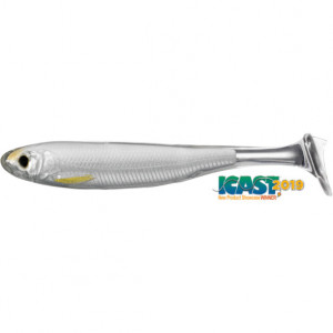 Shad Livetarget Slowroll Shiner Paddle Tail, culoare Silver-Pearl, 8.5cm, 4buc - Img 2