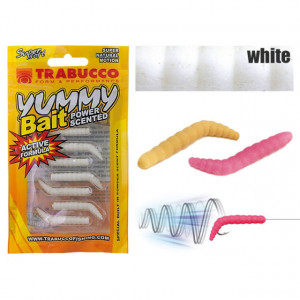 Vierme Trabucco Yummy Bait Brucone, alb, 3cm, 8buc