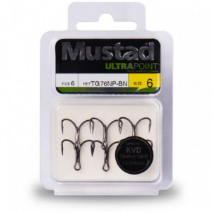 Ancora tripla scurta Mustad Ultrapoint GT, nichel, 5buc
