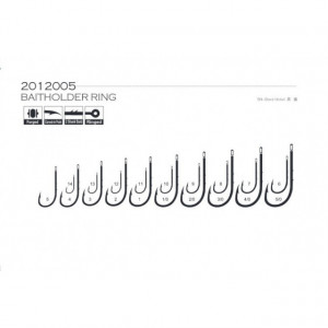 Carlige BKK Baitholder ochet, Black Nickel, 25buc