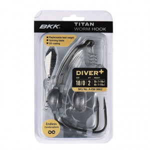 Carlige Offset BKK Titan Diver+, 2buc