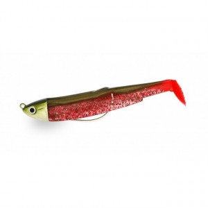 Combo Shad Black Minnow Shallow Kaki/Red, 12cm, Cap 6g + Shad Rezerva Fiiish - Img 2