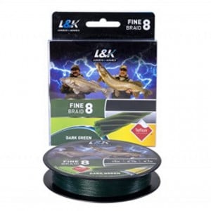 Fir textil Fine Braid 8 DARK GREEN 150m L&K