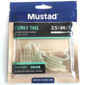 Grub Mustad Aji Finesse Micro, 6.3cm, Clear Rainbow Glitter, 12buc/plic - Img 2