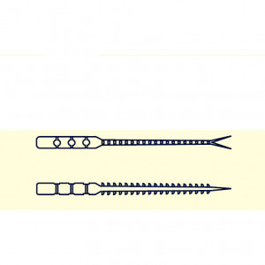 Grub Mustad Aji Micro Bachi, 5cm, Clear Chartreuse, 12buc/plic - Img 2