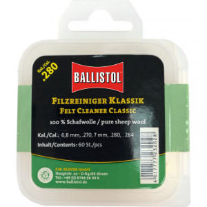 Pelete lana Ballistol pentru curatat carabina, calibru 22, 60 buc
