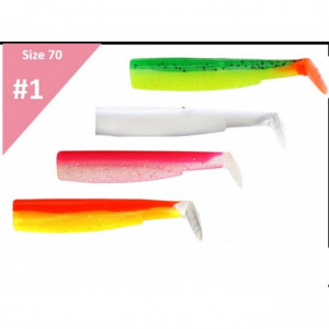 Set Shad Black Minnow Flashy, 7cm, 4buc/plic Fiiish - Img 2