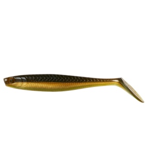 Shad Dam Slim Paddle Tail, Olive Gold, 7g, 10cm, 4buc