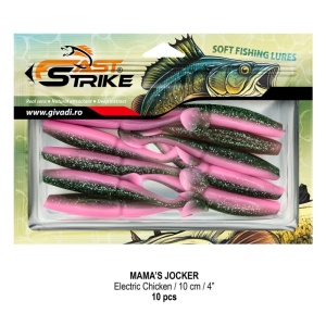 Shad Fast Strike Mama's Jocker, Electric Chicken, 10cm, 10buc/blister - Img 2