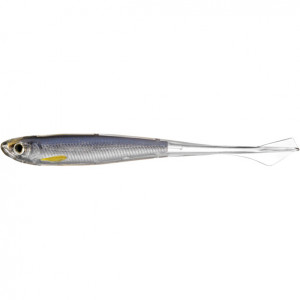 Shad Livetarget Ghost Tail Minnow Drophot, culoare Silver-Smoke, 9.5cm, 4buc