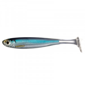 Shad Livetarget Slowroll Shiner Paddle Tail, culoare Silver-Blue, 8.5cm, 4buc