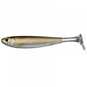 Shad Livetarget Slowroll Shiner Paddle Tail, culoare Silver-Brown, 10cm, 4buc - Img 1