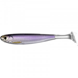 Shad Livetarget Slowroll Shiner Paddle Tail, culoare Silver-Purple, 12.5cm, 3buc - Img 1