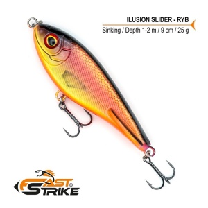 Vobler Fast Strike Ilusion Slider Sinking, Culoare RYB, 9cm, 25g