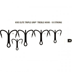 Ancora Tripla Mustad KVD Elite Series, tija scurta, 5buc - Img 2
