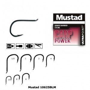 Carlig negru, forjat, revers, rotund 10 buc/ plic (M.10625BLM) Mustad
