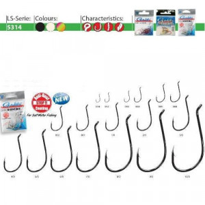 Carlige forjate tratate LS-5314F BL 6buc/ plic Gamakatsu
