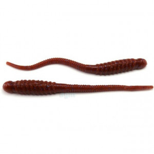 Grub Big Hammer Salt Shaker Worm, Oxblood Red, 12.5cm, 10 buc