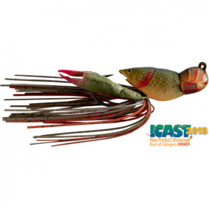 Naluca Livetarget Hollow Crawfish Jig, culoare Brown-Red, 4.5cm, 14g - Img 2