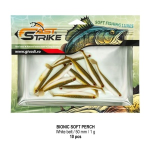 Shad Fast Strike Bionic Soft Perch, White Belt, 5cm/1g, 10buc/blister - Img 2