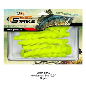 Shad Fast Strike Down Shad 9cm, 10cm/plic, Neon Lemon - Img 2