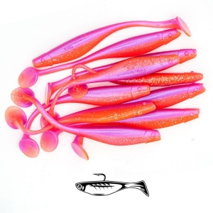 Shad Fast Strike Huky Kuky, Red Wrong, 11.5cm, 4.3g, 10buc/plic - Img 2