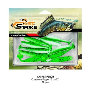 Shad Fast Strike Magnet Perch, Chartreuse Pepper, 5cm, 1.6g, 10buc/blister - Img 2