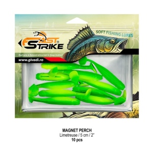 Shad Fast Strike Magnet Perch, Limetreuse, 5cm, 1.6g, 10buc/blister - Img 3