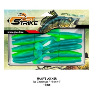 Shad Fast Strike Mama's Jocker, Ice Chartreuse, 10cm, 10buc/blister - Img 2