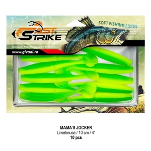 Shad Fast Strike Mama's Jocker, Limetreuse, 10cm, 10buc/blister - Img 2