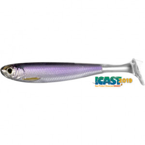 Shad Livetarget Slowroll Shiner Paddle Tail, culoare Silver-Purple, 12.5cm, 3buc - Img 2