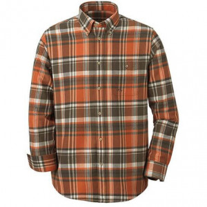 Camasa Blaser Flanel Fabian, maro, maneca lunga