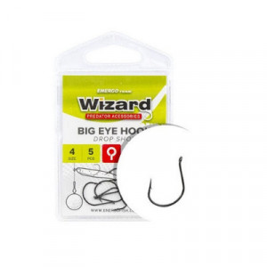 Carlige Wizard Big Eye Dropshot, Black Nickel