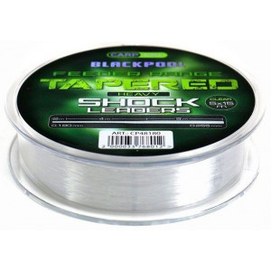 Fir Carp Pro Blackpool Tapered Heavy Shock Leaders, Clear, 5x15m/rola