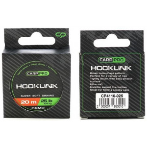 Fir Textil Carp Pro Hooklink Super Soft Sinking, camuflaj, 20m