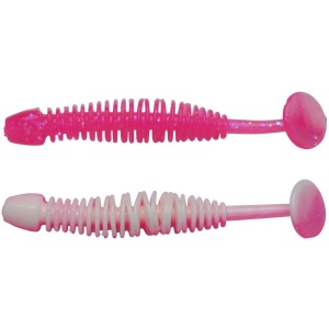 Grub Berkley PowerBait Power Leech, Pink/White, 5 cm, 12 buc/plic