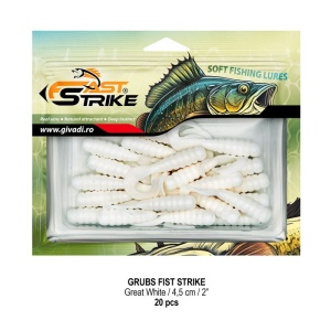 Grub Fast Strike, Great White, 4.5cm, 1.1g, 20buc/blister - Img 2