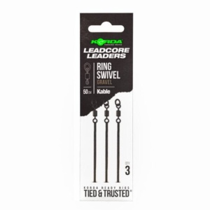 Montura Leadcore cu Anou Korda Kable Ring Swivel, 50cm, 3buc/plic