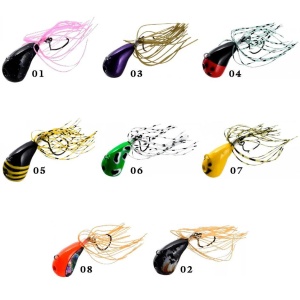 Naluca de tip Skirt-Jig Apia Chinupara Dodge, Culoare 07 Smile Corn, 5.3cm, 7g - Img 2