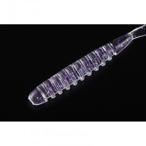 Naluca Jackall Tide Curly, culoare Clear Glow Crush, 5cm, 8buc/plic - Img 2