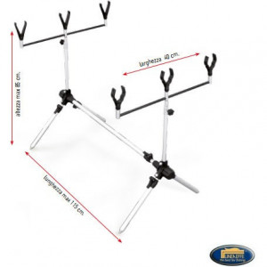 Rod Pod crap aluminiu 3 posturi LineaEffe