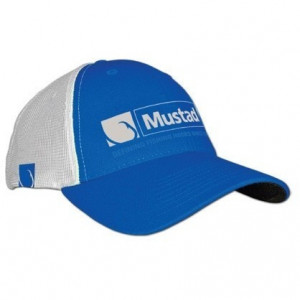 Sapca microfibra albastru /alb Mustad