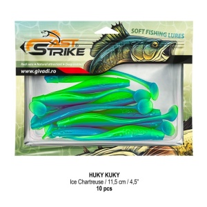Shad Fast Strike Huky Kuky, Ice Chartreuse, 11.5cm, 4.3g, 10buc/plic - Img 2